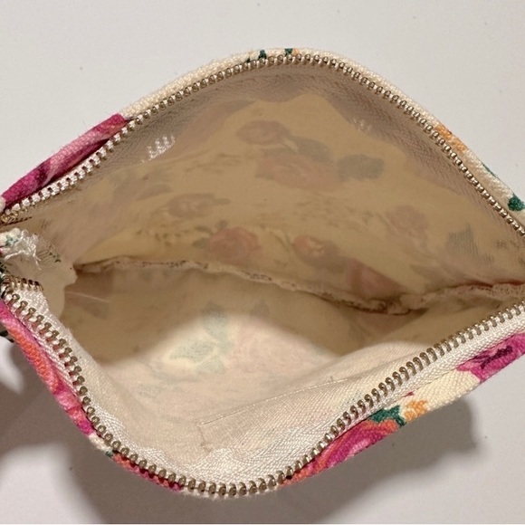 Sezane Floral Rose Canvas Pouch Cosmetic Bag - Picture 4 of 4